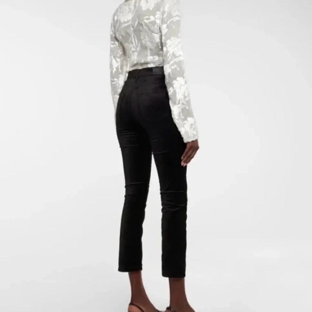 NWOT CITIZENS OF HUMANITY jolene high rise jean in black velvet size 33 reg $180 - Picture 2 of 11